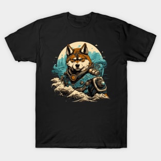 Shiba Inu Ninja Samurai. Shiba Inu Japanese Warrior T-Shirt